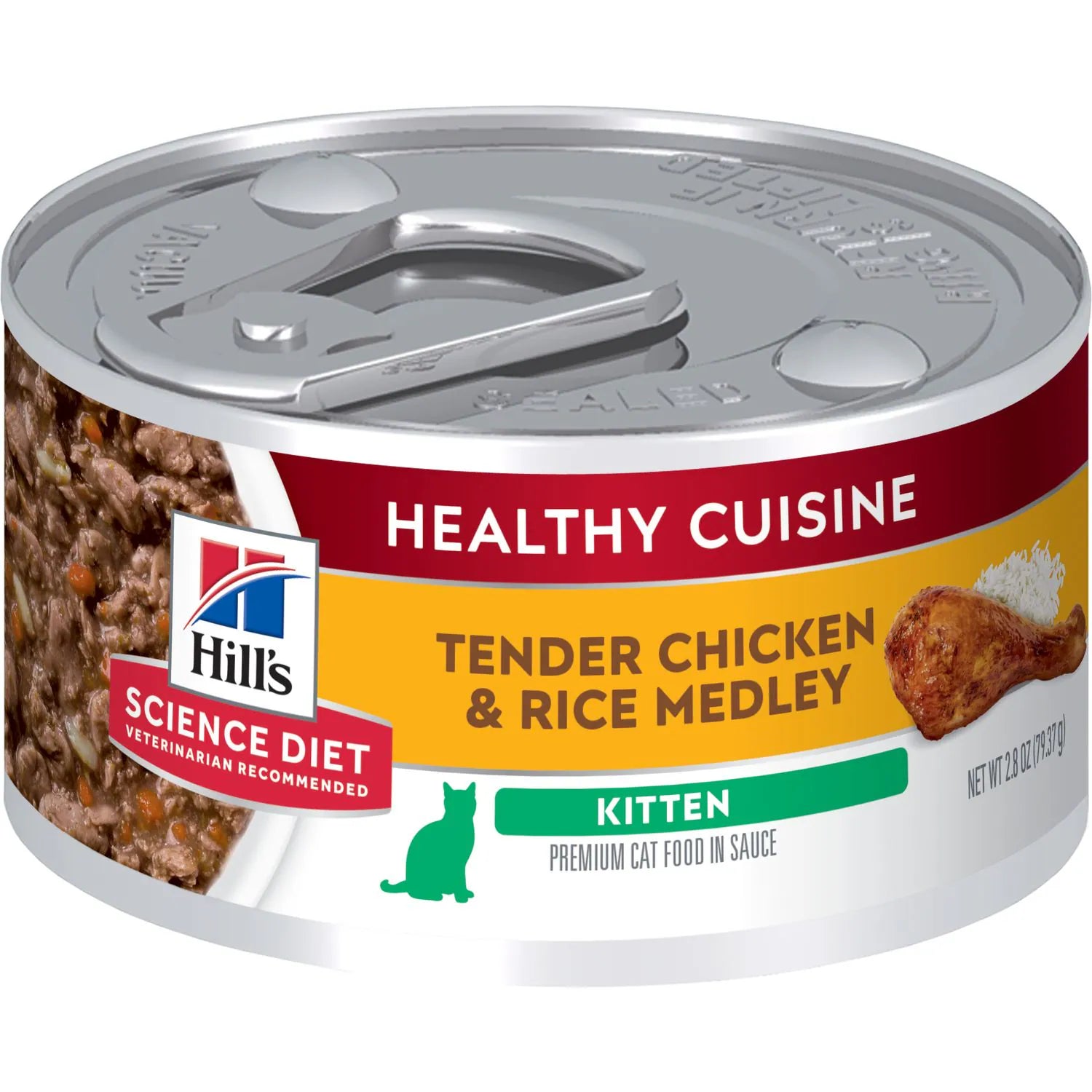 Hill's Science Diet Kitten Healthy Cuisine Canned Cat Food, Roasted Chicken & Rice Medley (2.8 oz x 24 cans)